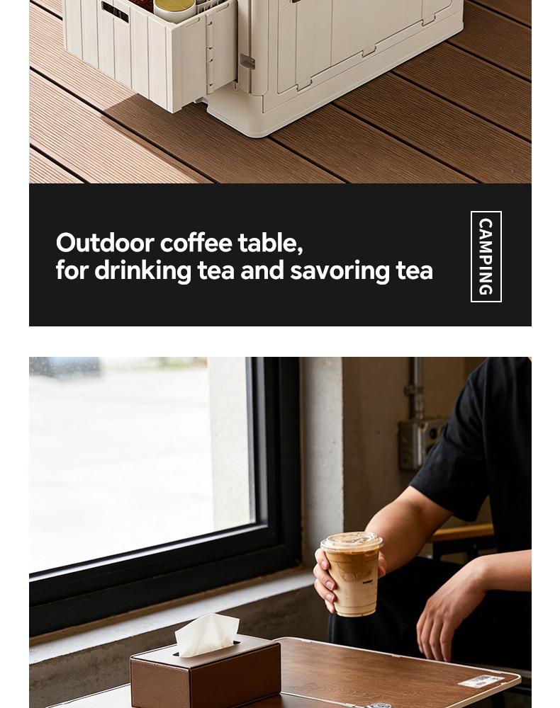 Miaoli Rectangle Foldable Outdoor Storage Box with Lid - Breathable, Odorless, Adjustable Tabletop Home Organizer (Check Product Code Image for Sizes, Main Image/Description for Assembly; Storage Bins with Lids), Organizer Storage, Storage Containers