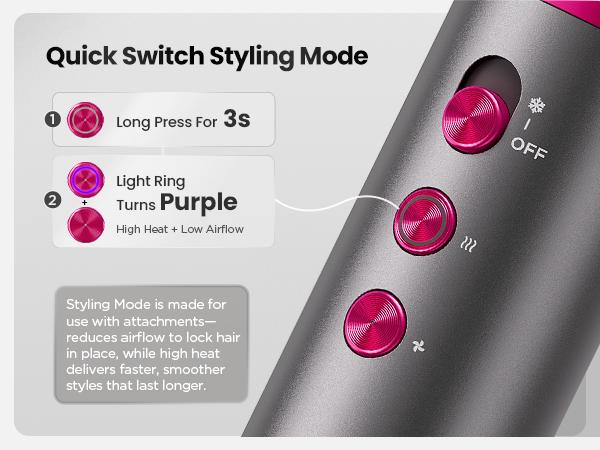 7-in-1 High-Speed Negative Ion Hot Air Styler & Blow Dryer Brush Set - Detachable Heads, Automatic Curler for Curly Hair, Straightening, Volumizing, Anti-Frizz, US Plug, Holiday Gift for All Hair Types