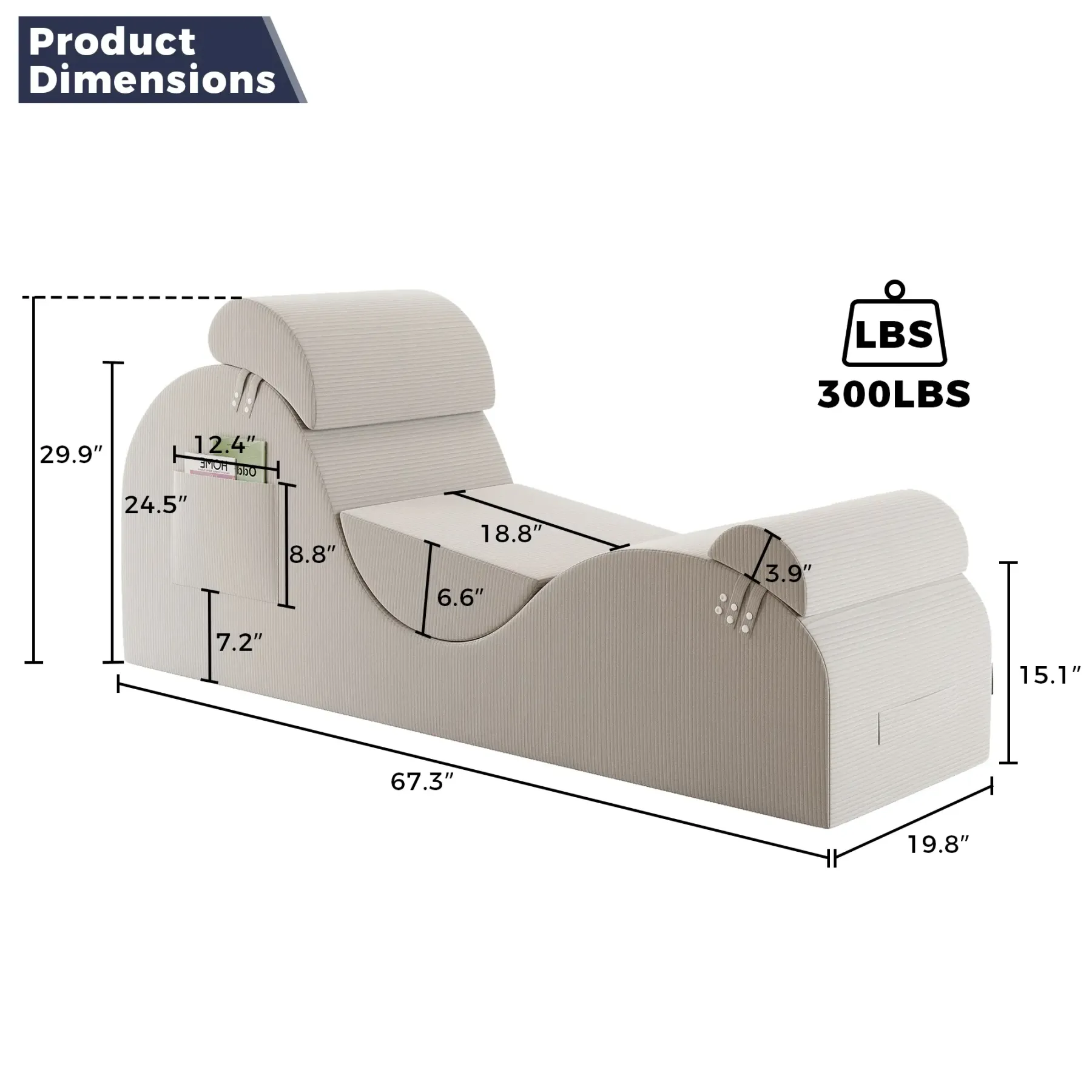 Silla ergonómica de pana para yoga (para adultos)