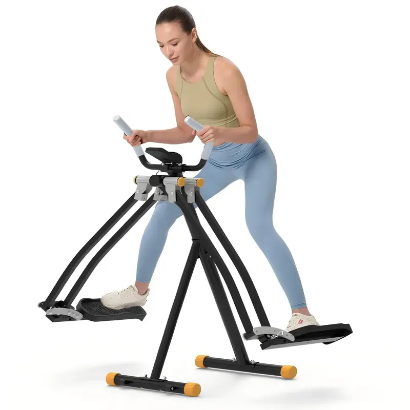 SpaceWalker: Equipo de Fitness Aeróbico Portátil y Unisex, Plegable y Ligero, Diseñado para Trabajar Glúteos, Piernas y Abdominales, Fabricado en Acero al Carbono con Almohadillas de Goma Antideslizantes.
