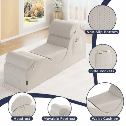 Silla ergonómica de pana para yoga (para adultos)