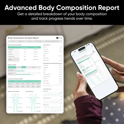 Báscula digital inteligente con Bluetooth para composición corporal: peso, IMC, grasa corporal, masa muscular y medición segmentaria; salud y bienestar, báscula inteligente.