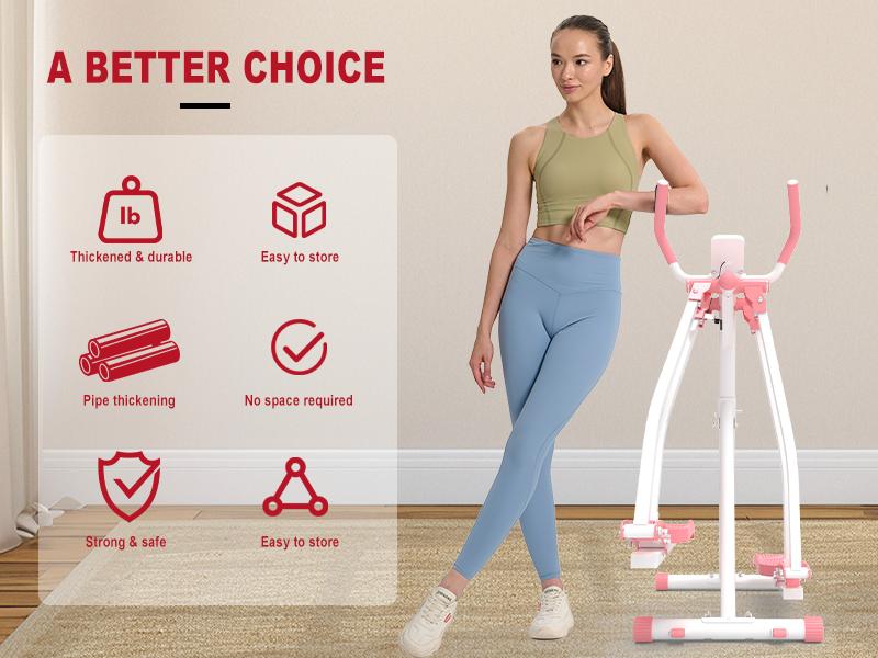 Live HOTWAVE Home SpaceWalker: Portable, Unisex Aerobic Fitness Equipment. Foldable and lightweight, designed specifically to target the glutes, legs, and abs; constructed from carbon steel with non-slip rubber pads Summervibes