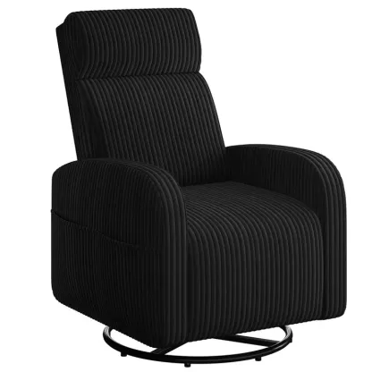Sillón mecedor y giratorio de pana para guardería Yaheetech