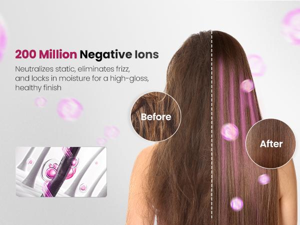 7-in-1 High-Speed Negative Ion Hot Air Styler & Blow Dryer Brush Set - Detachable Heads, Automatic Curler for Curly Hair, Straightening, Volumizing, Anti-Frizz, US Plug, Holiday Gift for All Hair Types
