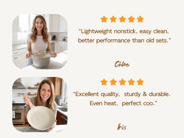 [ New ]FDN 16-Pc Aesthetic Cookware Collection, Non-Toxic PFAS-Free Titanium Caremic Granite Pots and Pans Set, Easy-Clean Oven & Dishwasher Safe, Induction Ready Cooking Set with 10" (24cm) Fry Pan, Glass Lids, Kitchen Utensils, Aluminium, deals for you