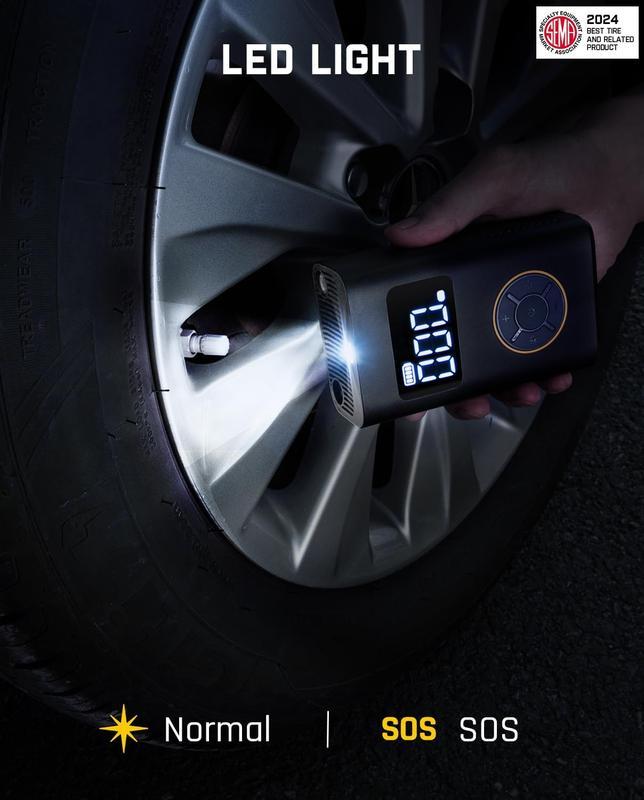 Fanttik X9 Pro inflador portátil manual para coches pequeños, bomba eléctrica para bicicleta con inflado rápido en menos de 1 minuto y manómetro digital de presión de los neumáticos, compresor de aire de 150 PSI