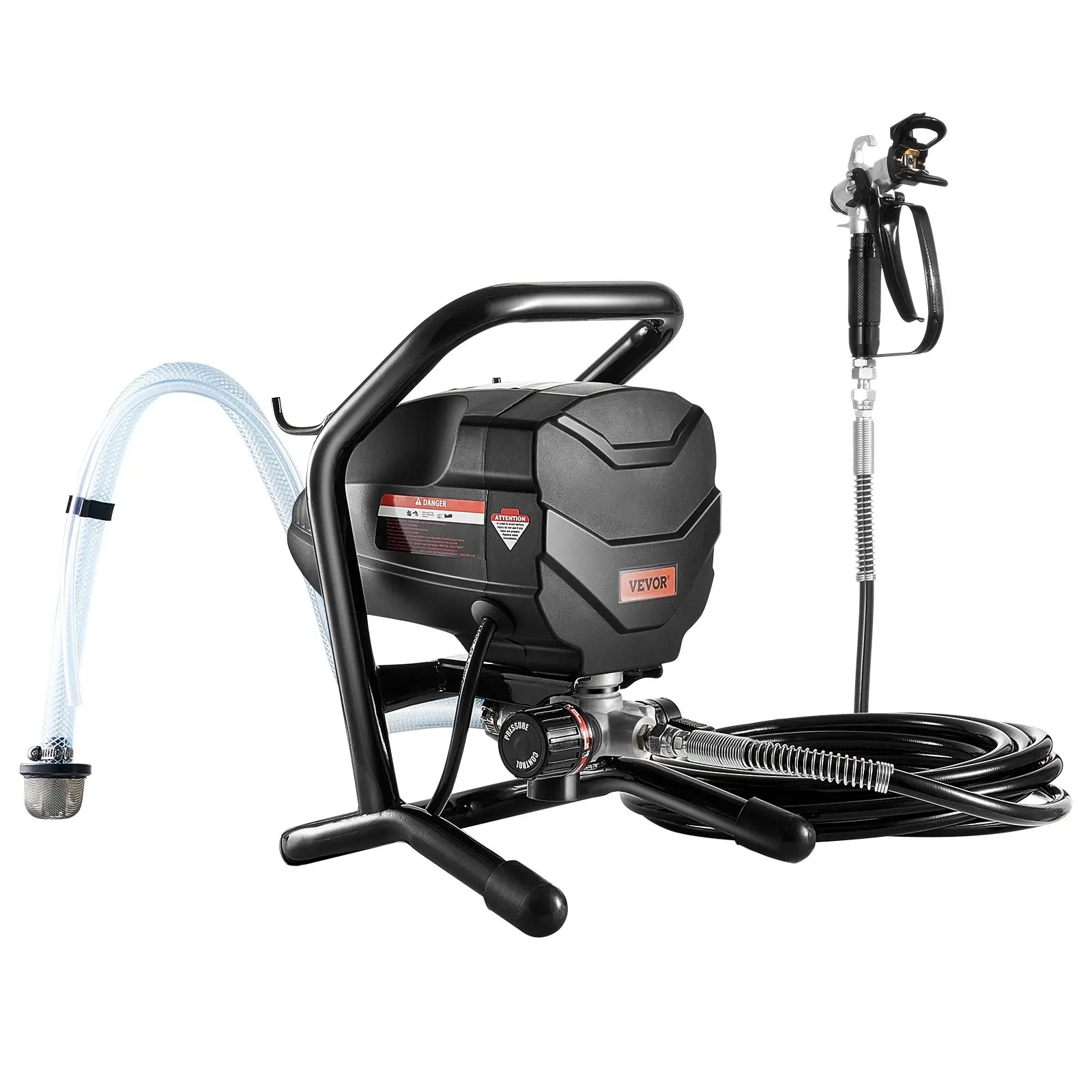 Pulverizador de pintura sin aire de pie, máquina pulverizadora de pintura eléctrica de 650 W y 3000 PSI para exteriores, accesorios para pulverizadores de pintura