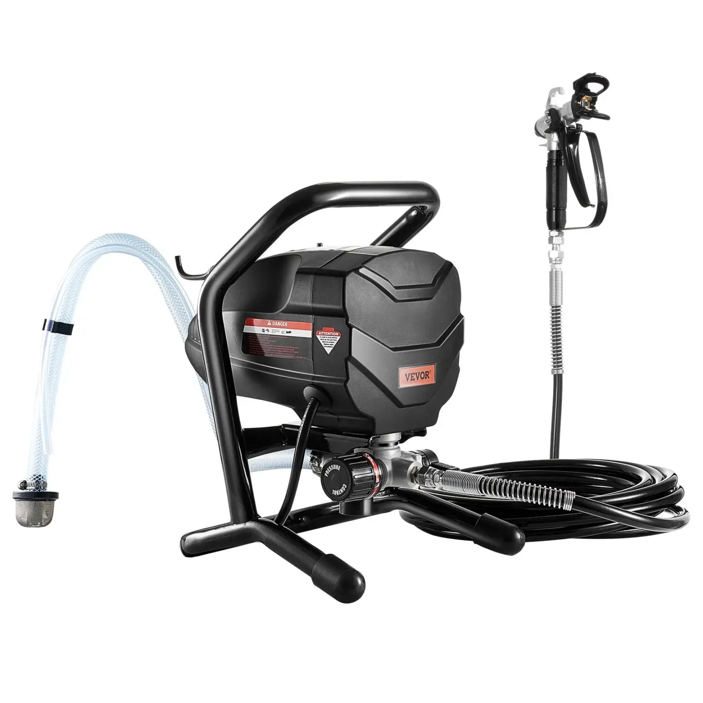 Pulverizador de pintura sin aire de pie, máquina pulverizadora de pintura eléctrica de 650 W y 3000 PSI para exteriores, accesorios para pulverizadores de pintura