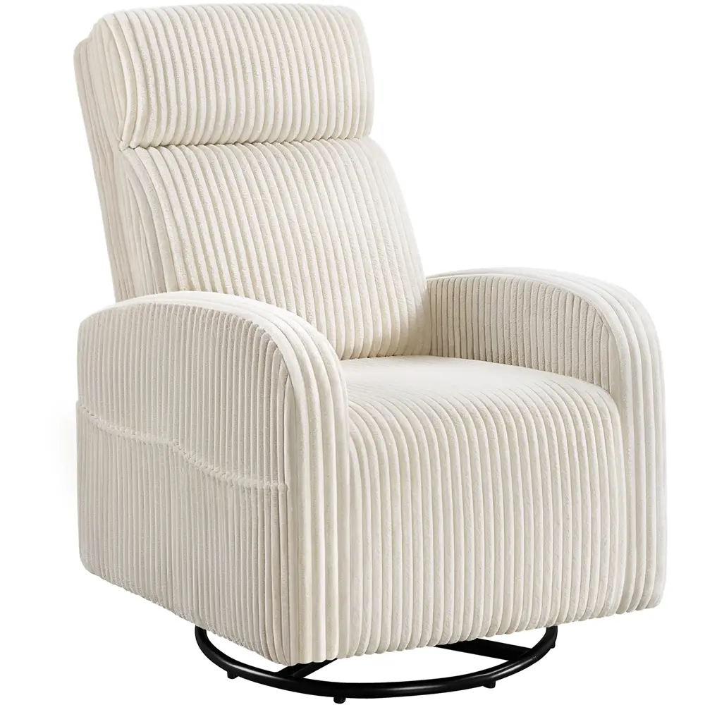 Sillón mecedor y giratorio de pana para guardería Yaheetech
