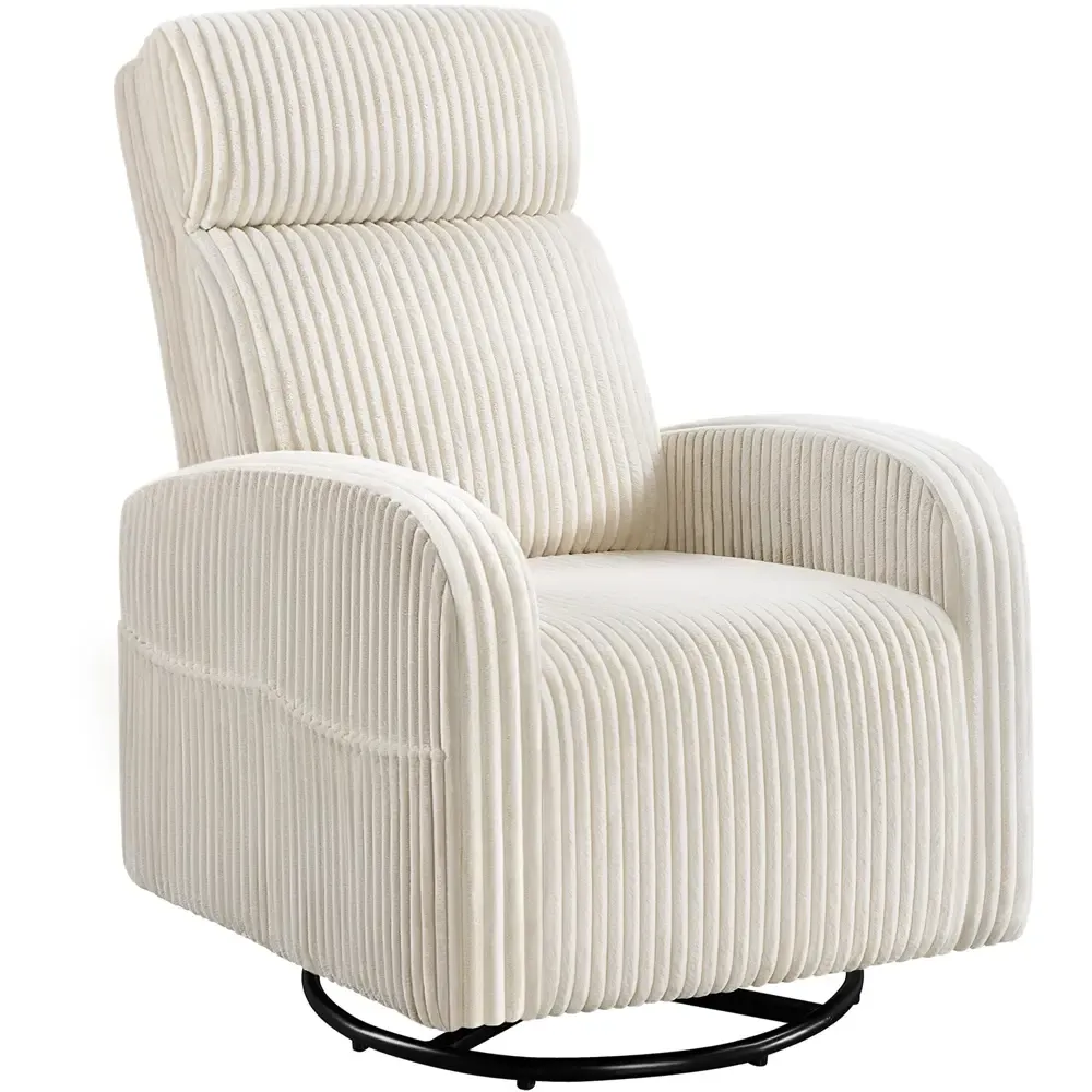 Sillón mecedor y giratorio de pana para guardería Yaheetech