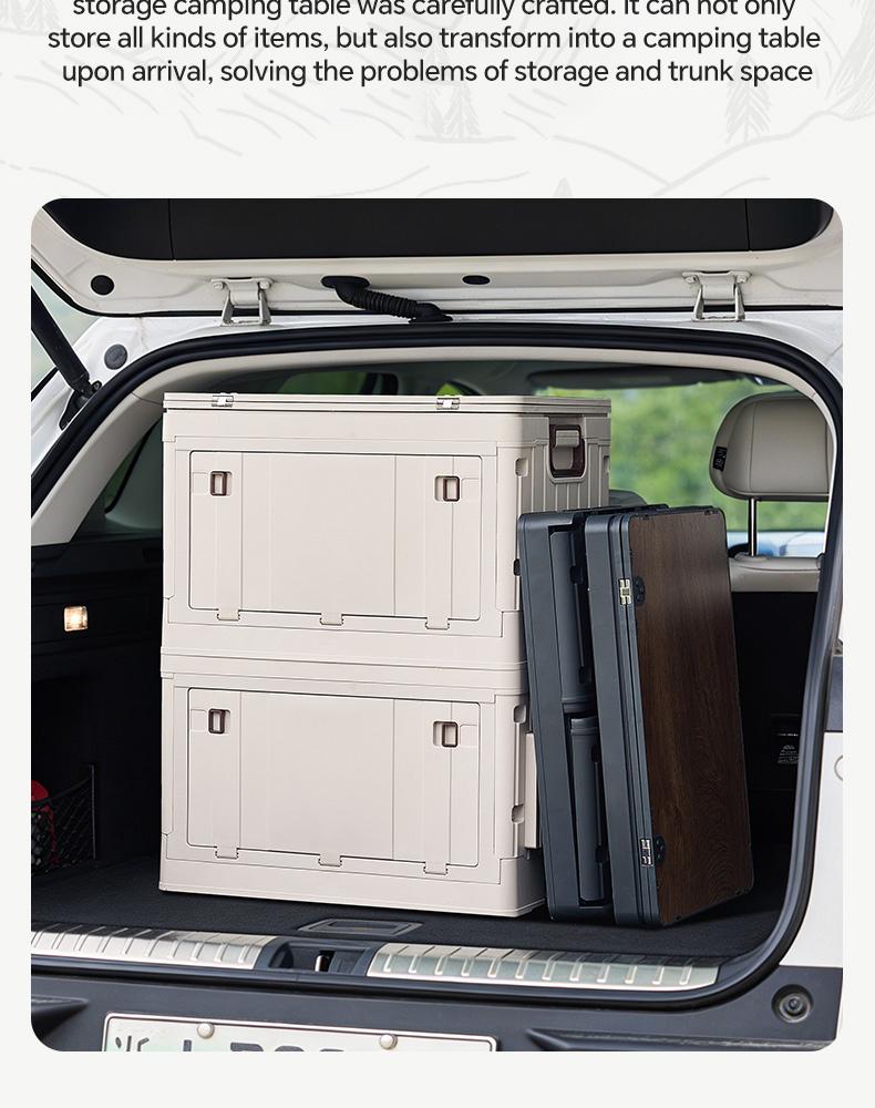 Miaoli Rectangle Foldable Outdoor Storage Box with Lid - Breathable, Odorless, Adjustable Tabletop Home Organizer (Check Product Code Image for Sizes, Main Image/Description for Assembly; Storage Bins with Lids), Organizer Storage, Storage Containers