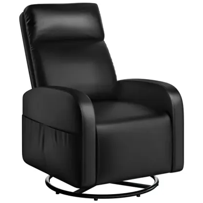Sillón mecedor y giratorio de pana para guardería Yaheetech