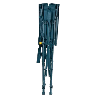 Silla GCI Outdoor BreezeRocker con mecanismo de balanceo por resorte y respaldo de malla, color verde azulado y negro.