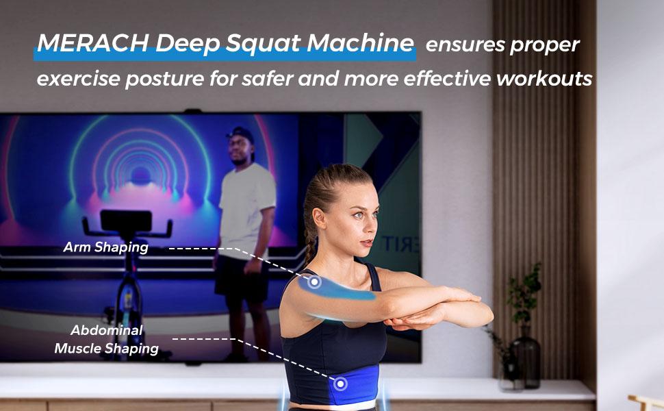 Merach Deep Squat Machine, Multi Level Adjustable Structure With 300Lbs Weight Capacity, Versatile Gear For Abs Glutes Legs Arms Shaping, Practical Sit Up Push Up Workout Tools, Fitness Equipment For Daily Home Gym Workouts BackToSchool