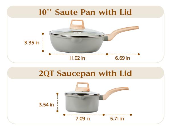 [ New ]FDN 16-Pc Aesthetic Cookware Collection, Non-Toxic PFAS-Free Titanium Caremic Granite Pots and Pans Set, Easy-Clean Oven & Dishwasher Safe, Induction Ready Cooking Set with 10" (24cm) Fry Pan, Glass Lids, Kitchen Utensils, Aluminium, deals for you