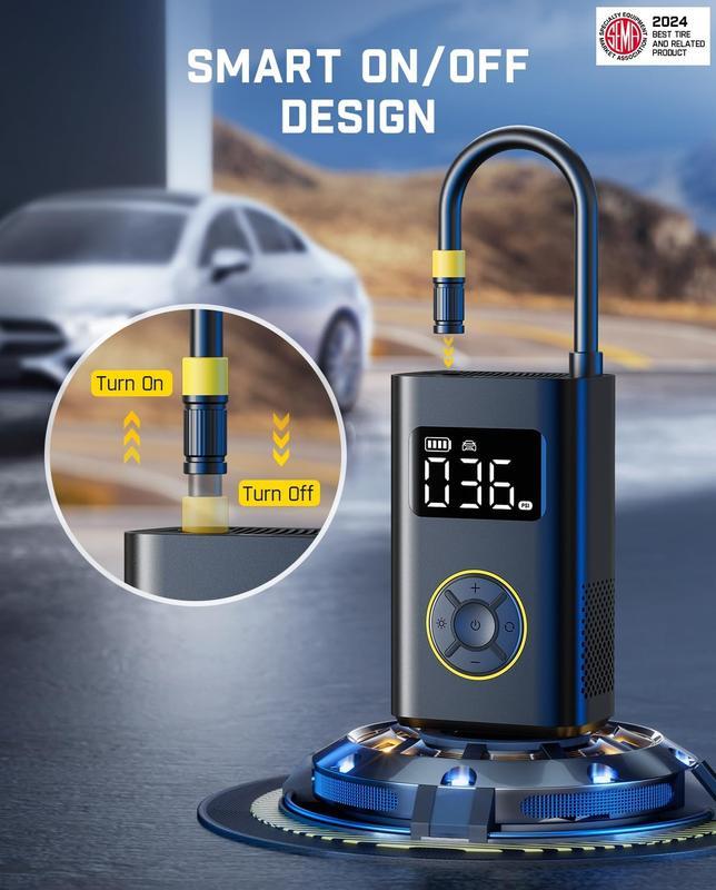 Fanttik X9 Pro inflador portátil manual para coches pequeños, bomba eléctrica para bicicleta con inflado rápido en menos de 1 minuto y manómetro digital de presión de los neumáticos, compresor de aire de 150 PSI