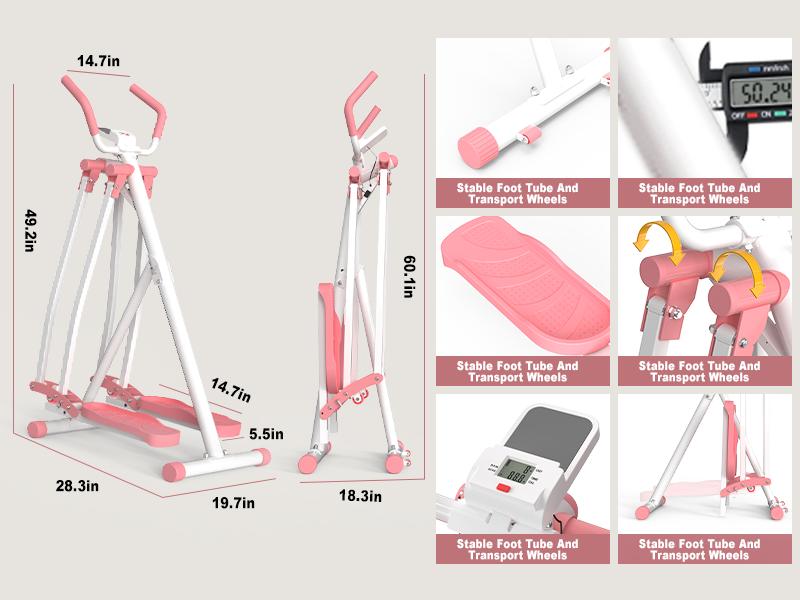 Live HOTWAVE Home SpaceWalker: Portable, Unisex Aerobic Fitness Equipment. Foldable and lightweight, designed specifically to target the glutes, legs, and abs; constructed from carbon steel with non-slip rubber pads Summervibes