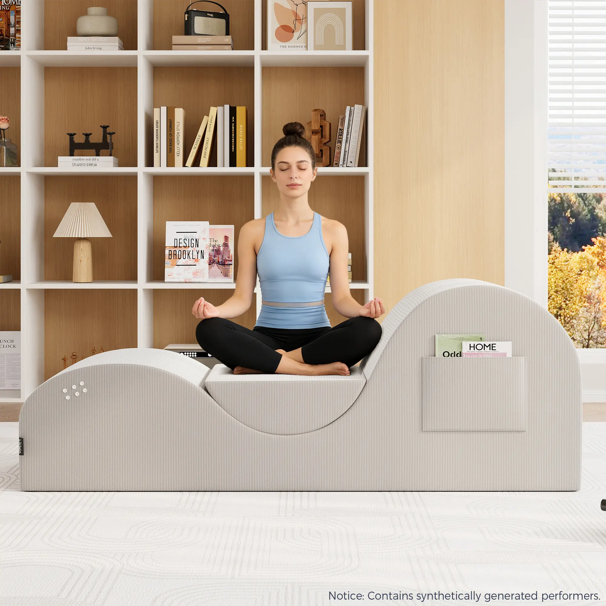 Silla ergonómica de pana para yoga (para adultos)