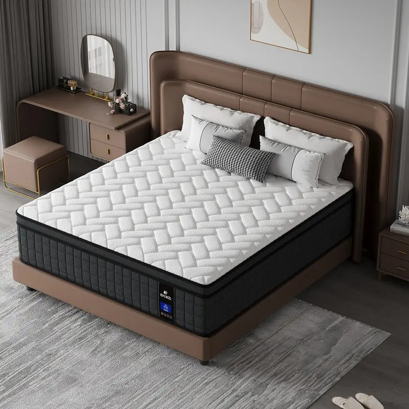 Medium Firm Hybrid Memory Foam Mattress, 8-14 Inch