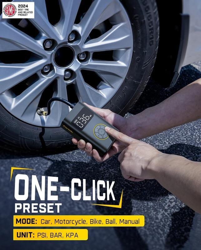 Fanttik X9 Pro inflador portátil manual para coches pequeños, bomba eléctrica para bicicleta con inflado rápido en menos de 1 minuto y manómetro digital de presión de los neumáticos, compresor de aire de 150 PSI