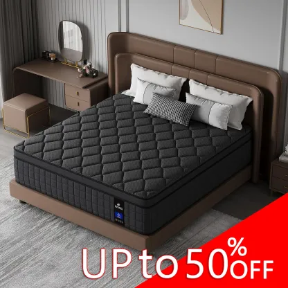 Medium Firm Hybrid Memory Foam Mattress, 8-14 Inch