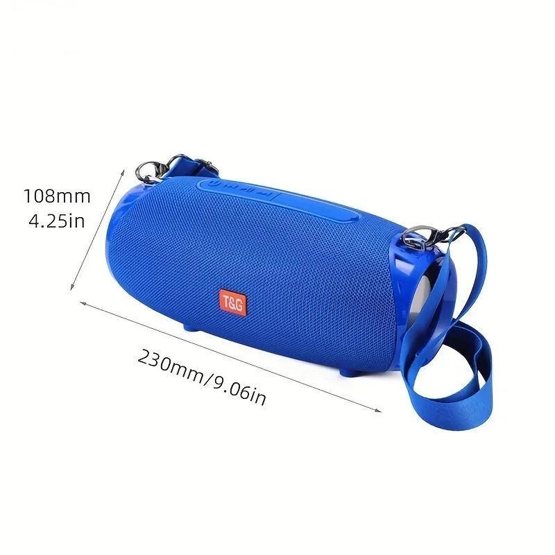 Altavoz inalámbrico portátil T&G, altavoz compatible con bluetooth recargable por USB con micrófono integrado, altavoz subwoofer impermeable para exteriores, hogar y oficina, audio