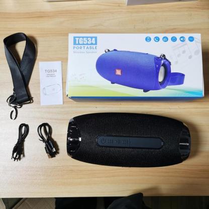 Altavoz inalámbrico portátil T&G, altavoz compatible con bluetooth recargable por USB con micrófono integrado, altavoz subwoofer impermeable para exteriores, hogar y oficina, audio