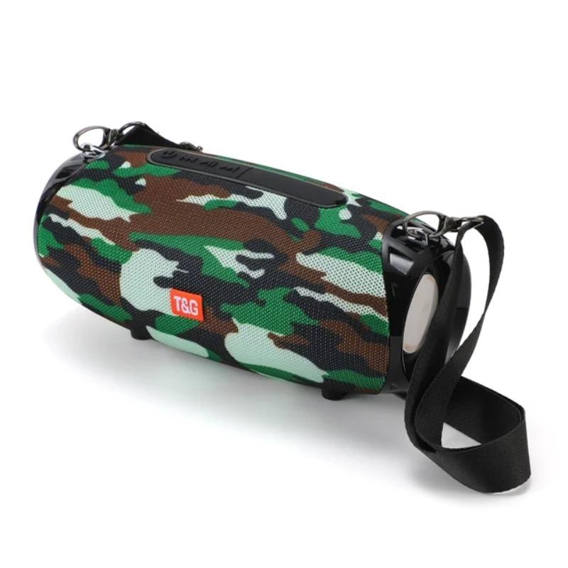 Altavoz inalámbrico portátil T&G, altavoz compatible con bluetooth recargable por USB con micrófono integrado, altavoz subwoofer impermeable para exteriores, hogar y oficina, audio