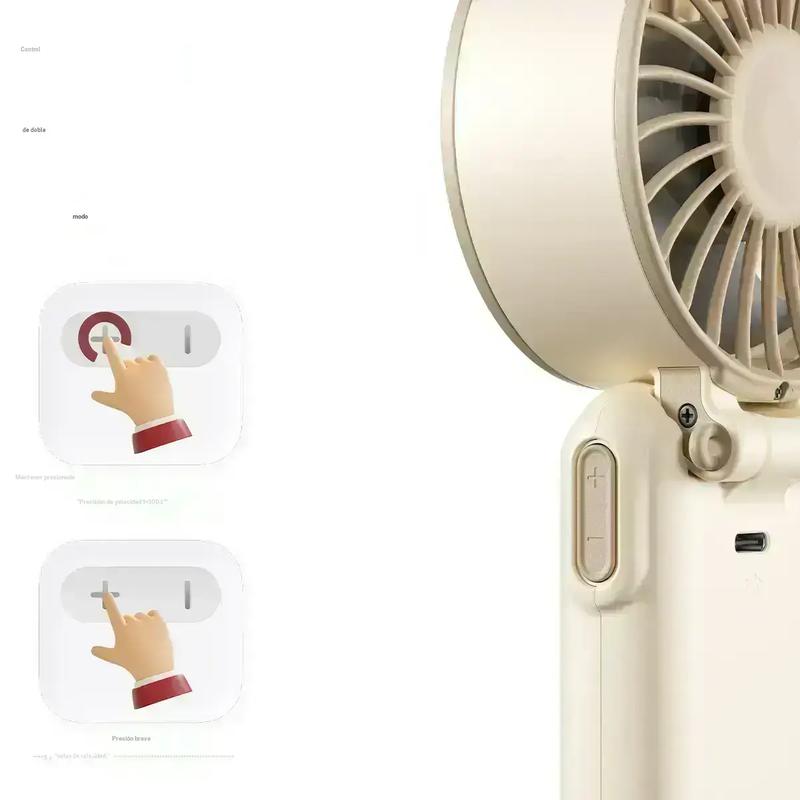 DiveBlues D6036 ventilador turbo portátil de mano, funciona con batería durante 15 horas, 100 niveles de velocidad, plegable 5 en 1 para viajes de verano, actividades al aire libre, playa y oficina interior, ventilador multifuncional con pantalla HD y car
