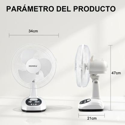 Ventilador Solar 12 Pulgadas con 2 Focos Panel USB Corriente y Carga de Teléfonos Móviles automatic ironing