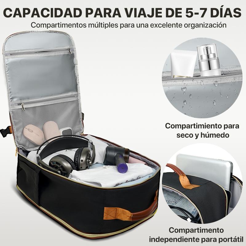 Mochila de Viaje para Hombres y Mujeres, Equipaje de Cabina, Mochila para Computadora Portátil de 17 Pulgadas, Bolsa de Viaje, Bolsa de Artículo Personal para Enfermería, Mochila Casual para Escuela, Fin de Semana o Negocios
