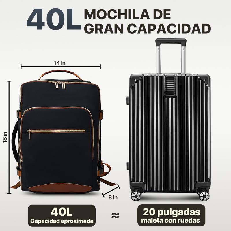 Mochila de Viaje para Hombres y Mujeres, Equipaje de Cabina, Mochila para Computadora Portátil de 17 Pulgadas, Bolsa de Viaje, Bolsa de Artículo Personal para Enfermería, Mochila Casual para Escuela, Fin de Semana o Negocios