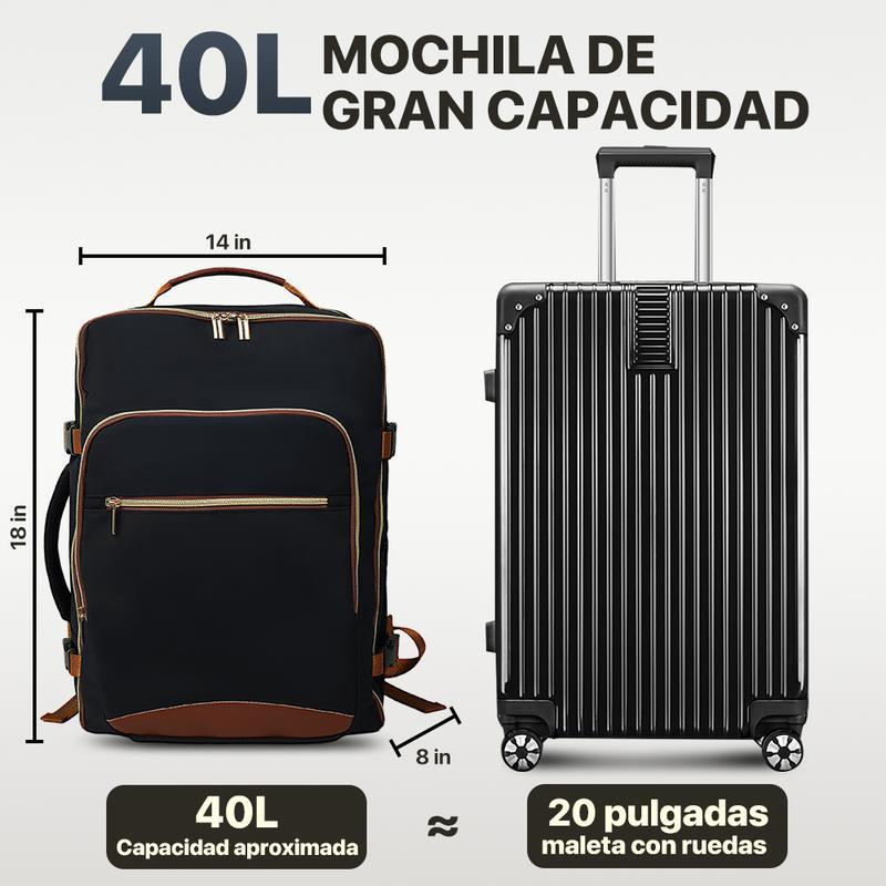 Mochila de Viaje para Hombres y Mujeres, Equipaje de Cabina, Mochila para Computadora Portátil de 17 Pulgadas, Bolsa de Viaje, Bolsa de Artículo Personal para Enfermería, Mochila Casual para Escuela, Fin de Semana o Negocios
