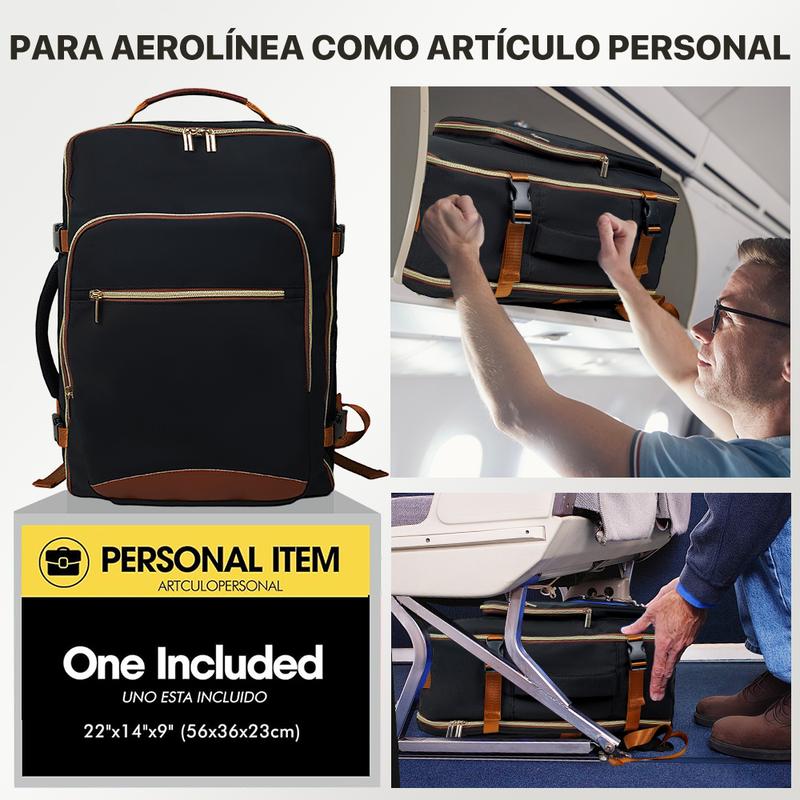 Mochila de Viaje para Hombres y Mujeres, Equipaje de Cabina, Mochila para Computadora Portátil de 17 Pulgadas, Bolsa de Viaje, Bolsa de Artículo Personal para Enfermería, Mochila Casual para Escuela, Fin de Semana o Negocios