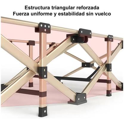 Cama plegable extra grande color negro (60*170 cm), especialmente para exteriores: diseño portátil ideal para camping, viajes y oficina.Con estructura de metal resistente y bolsillos laterales de almacenamiento.