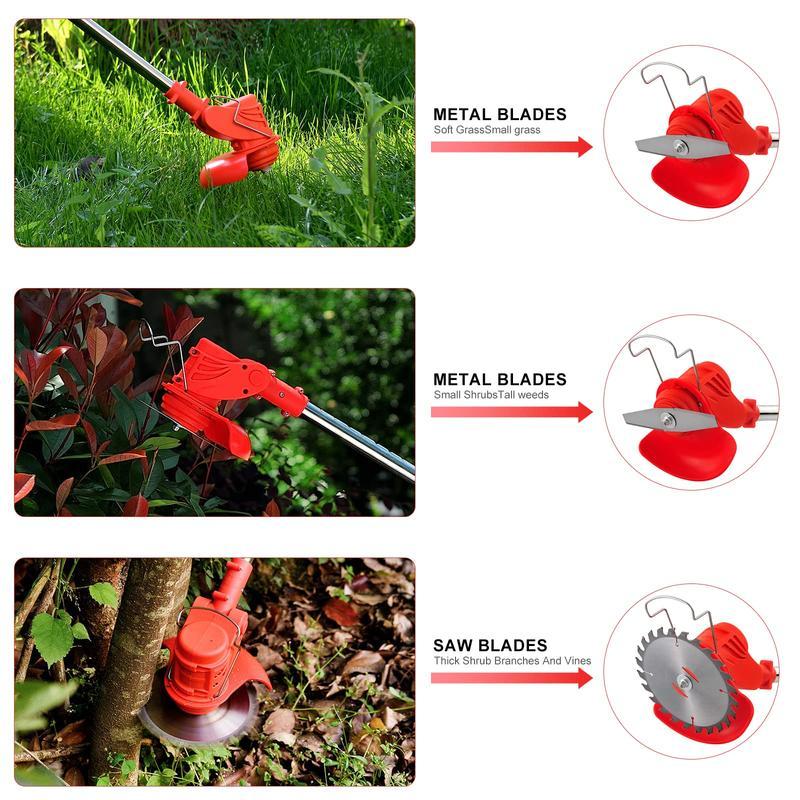 Desbrozadora Eléctrica Portátil 21V – Plegable, Ligera y Potente para Jardín