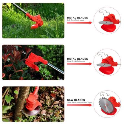 Desbrozadora Eléctrica Portátil 21V – Plegable, Ligera y Potente para Jardín