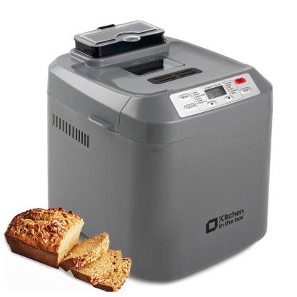 Máquina automática para hacer pan (hasta 2 libras), 12 programas en 1, con dispensador automático de frutas y frutos secos, temporizador de 13 horas, función de mantener caliente (1 hora), opción sin gluten y 3 niveles de tostado de corteza.