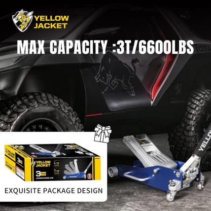 3 Ton Floor Jack Full Aluminum Ultra Lightweight Quick Rise Racing Floor Car Jack with Dual Pump Fast Lifting Low Profile Jack for Vehicle,6600 lbs Capacity
