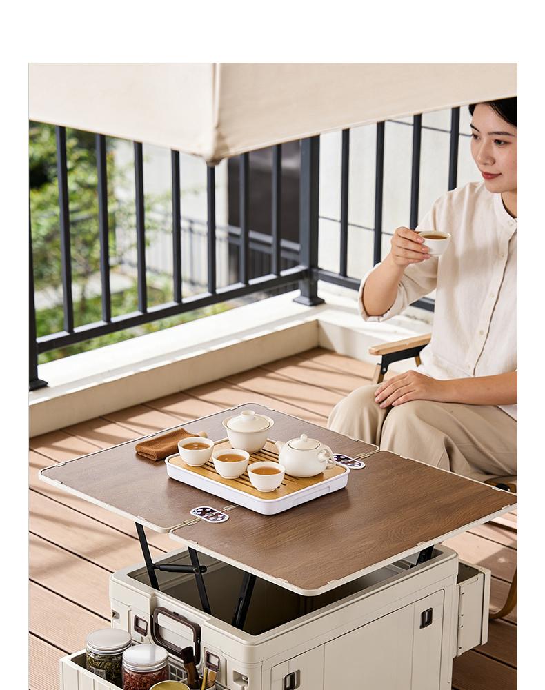 Miaoli Rectangle Foldable Outdoor Storage Box with Lid - Breathable, Odorless, Adjustable Tabletop Home Organizer (Check Product Code Image for Sizes, Main Image/Description for Assembly; Storage Bins with Lids), Organizer Storage, Storage Containers