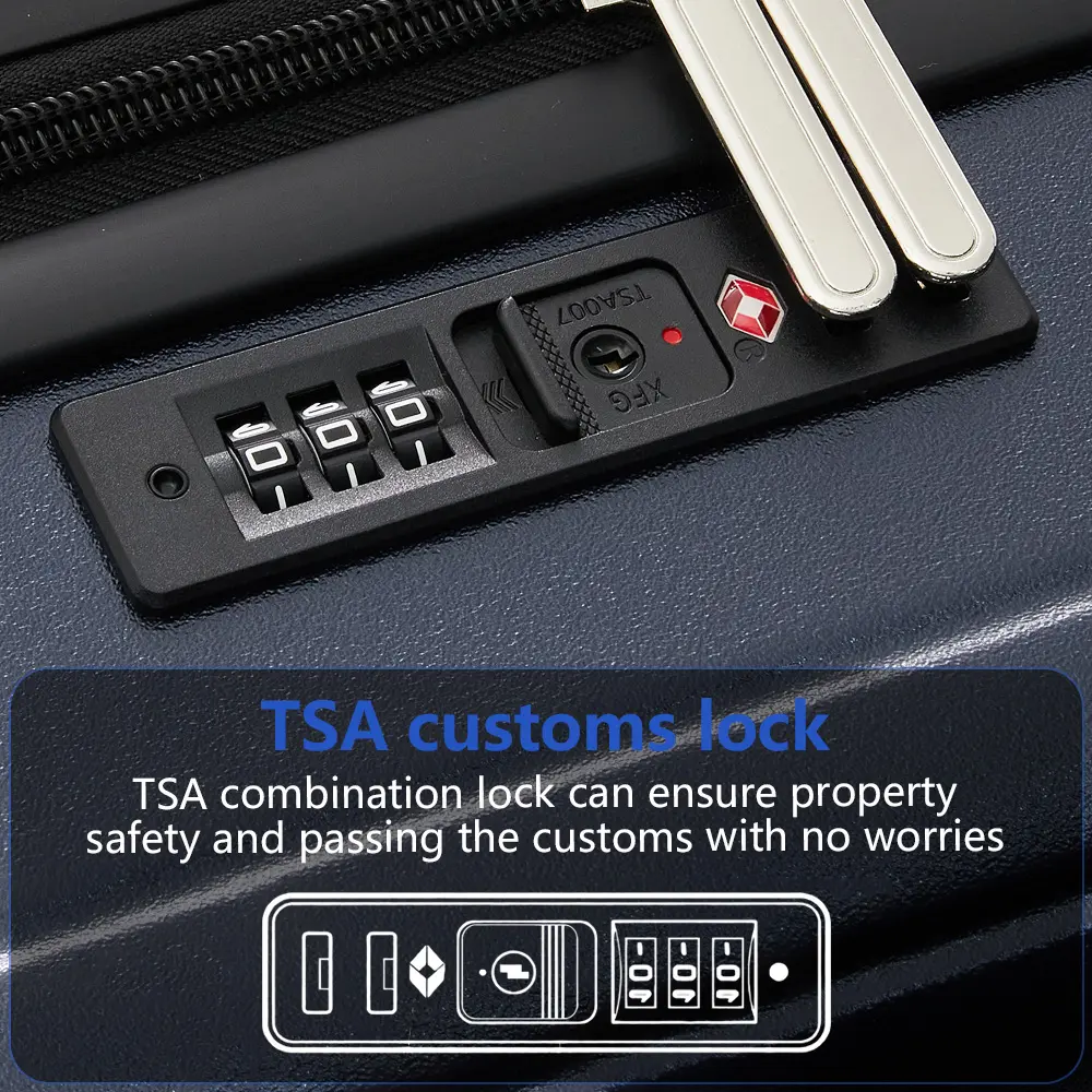 Juego de 3 Maletas Rígidas ABS+PC Expandibles, con Cerradura TSA, Ruedas Silenciosas 360° y Diseño Ligero, 20/24/28 Pulgadas, Ideal para Viajes Internacionales y de Negocios