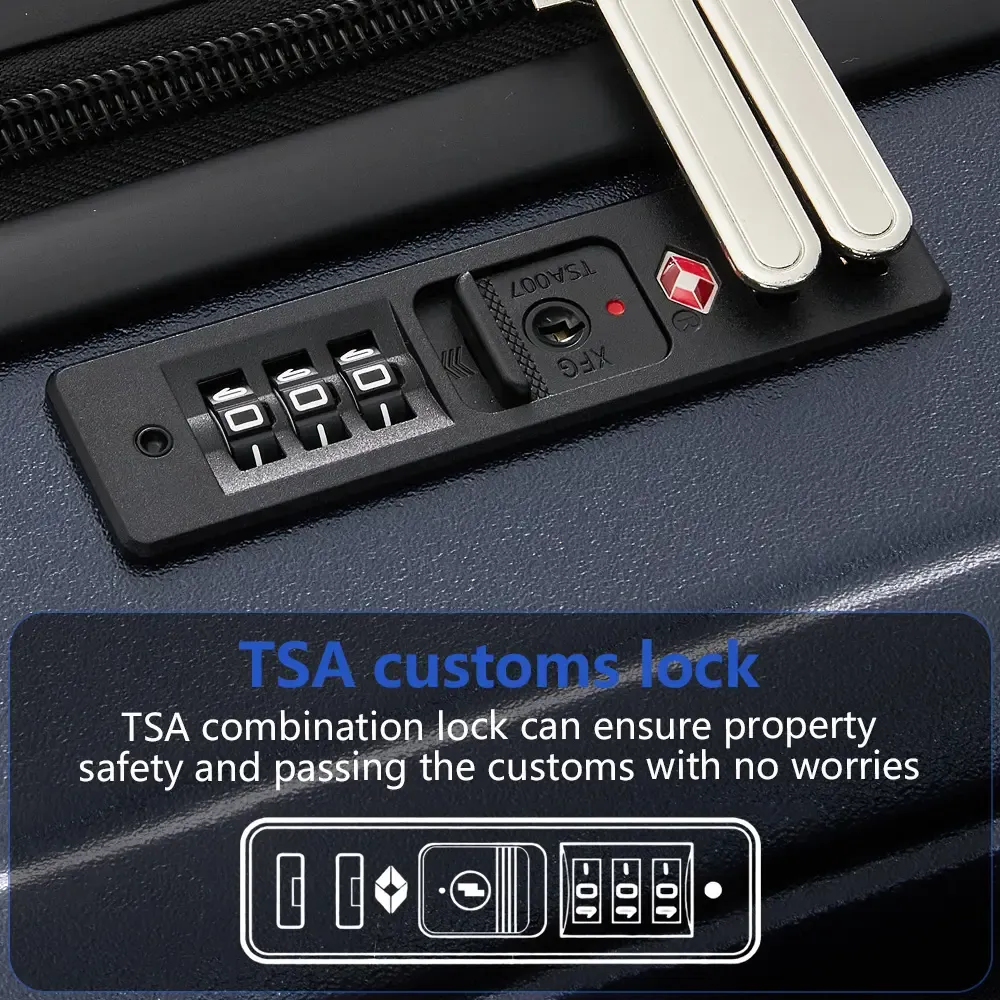Juego de 3 Maletas Rígidas ABS+PC Expandibles, con Cerradura TSA, Ruedas Silenciosas 360° y Diseño Ligero, 20/24/28 Pulgadas, Ideal para Viajes Internacionales y de Negocios