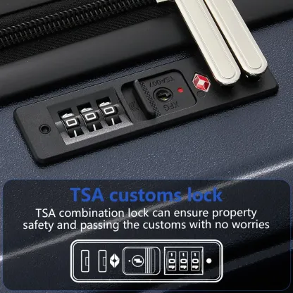 Juego de 3 Maletas Rígidas ABS+PC Expandibles, con Cerradura TSA, Ruedas Silenciosas 360° y Diseño Ligero, 20/24/28 Pulgadas, Ideal para Viajes Internacionales y de Negocios