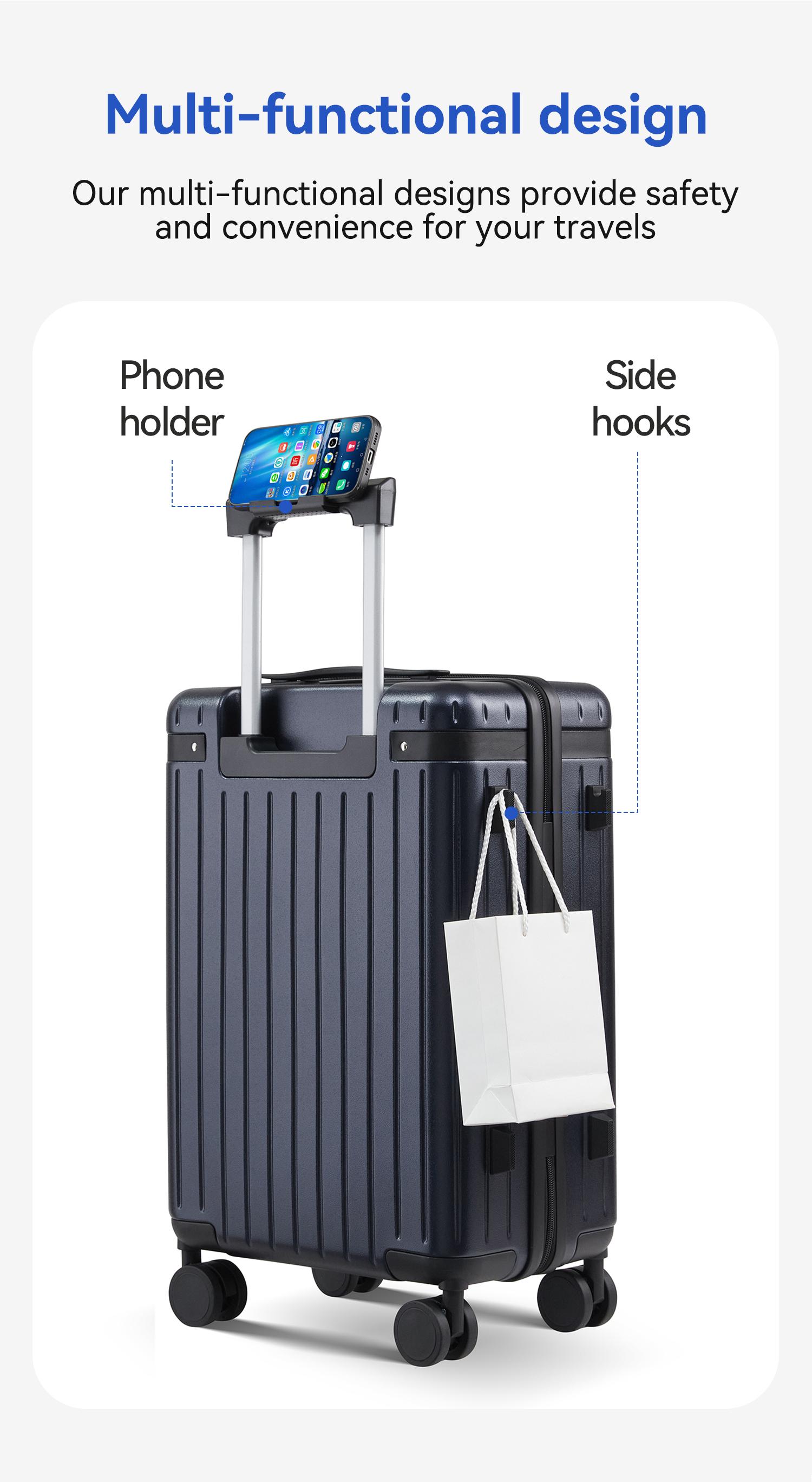 3PCS Expandable Polycarbonate Luggage Set - Durable ABS+PC Hard-Shell Suitcases with TSA Lock, 360&deg; Silent Spinner Wheels, Lightweight 20/24/28in for International Travel, Business Trips,back to school shopping