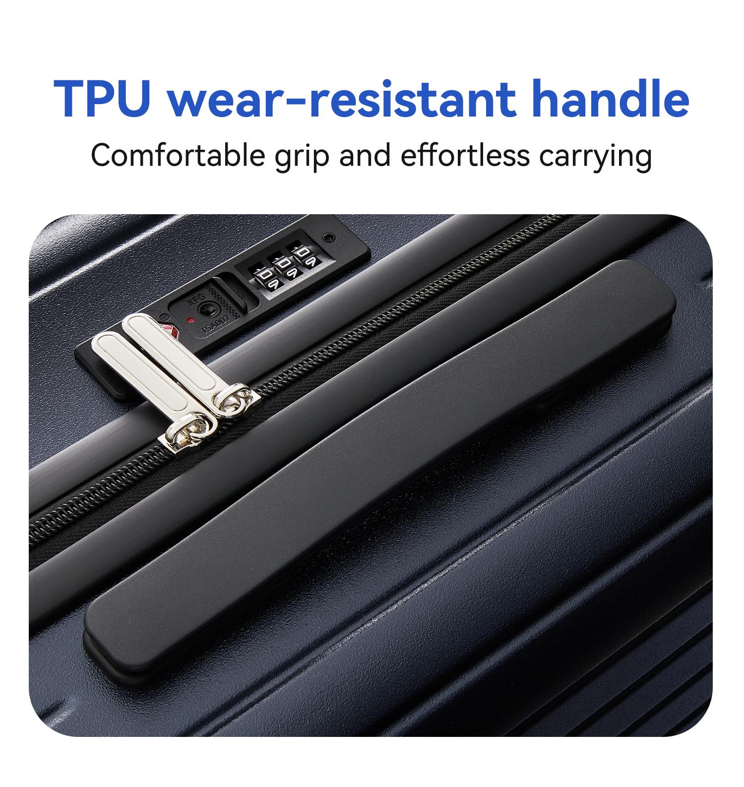 3PCS Expandable Polycarbonate Luggage Set - Durable ABS+PC Hard-Shell Suitcases with TSA Lock, 360&deg; Silent Spinner Wheels, Lightweight 20/24/28in for International Travel, Business Trips,back to school shopping