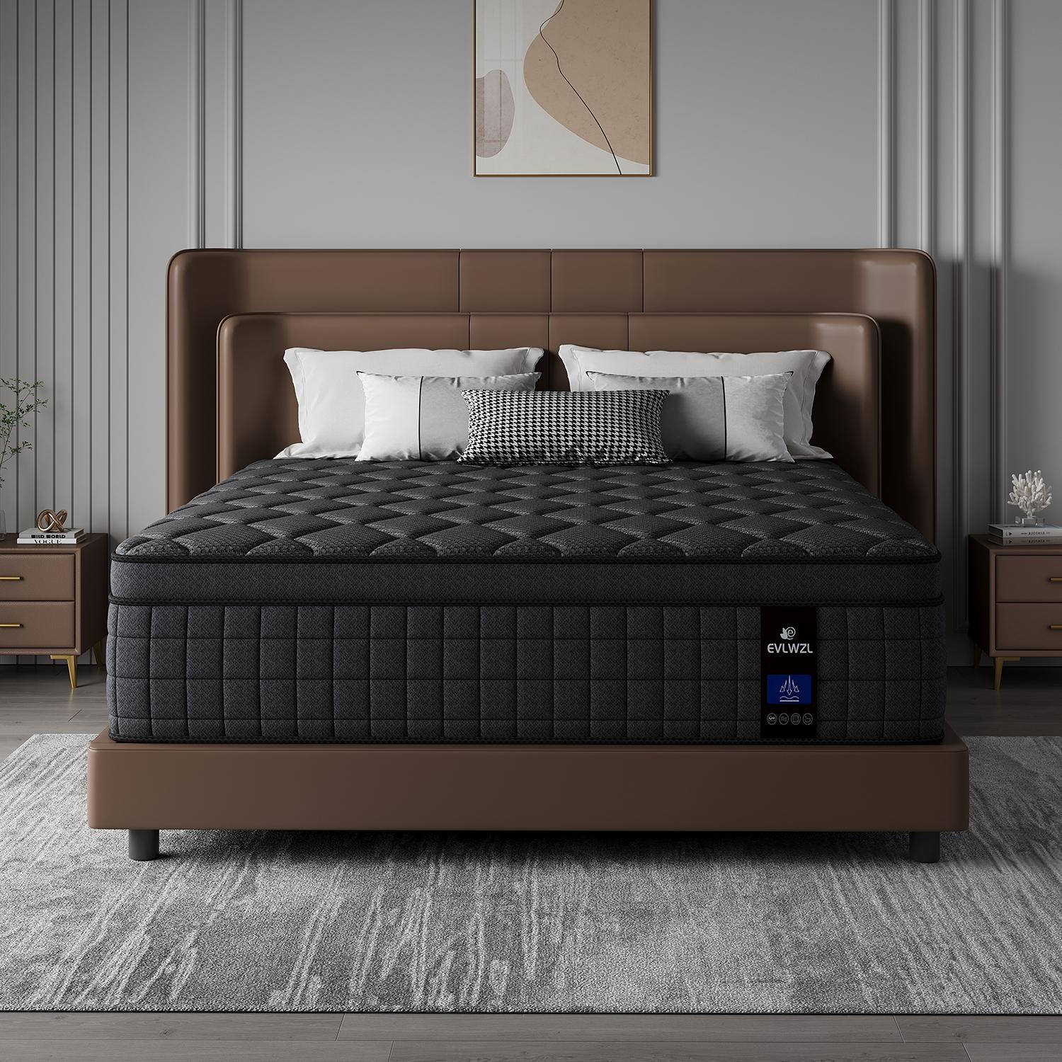 Medium Firm Hybrid Memory Foam Mattress - 8/10/12/14 in Twin, Full, Queen, King Sizes, Lumbar Support, Ergonomic Design, for Home Rooms, Hotels, Boxed Furniture Gift, Memory Foam Mattresses, Queen Size Mattress,dorm essentials,home decor