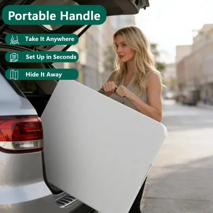 Mesa Plegable de 6 Pies, Paquete de 2/4, Mesa de Plástico Resistente con Asa de Transporte, Plegable por la Mitad con Patas de Acero, Portátil para Fiestas, Bodas, Banquetes, Camping y Picnics, Interior y Exterior, Blanca.