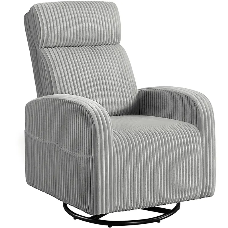 Sillón mecedor y giratorio de pana para guardería Yaheetech