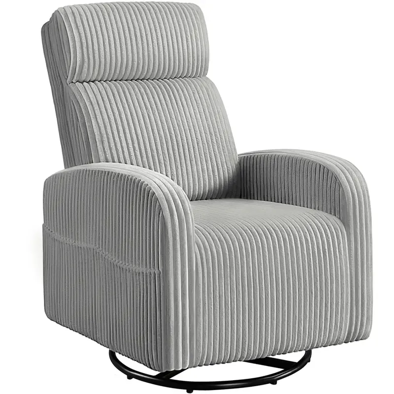 Sillón mecedor y giratorio de pana para guardería Yaheetech